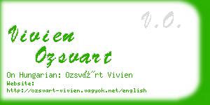 vivien ozsvart business card